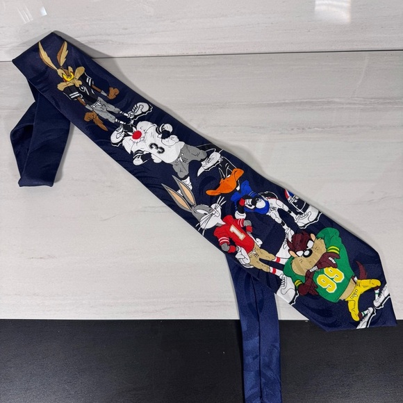 Looney Tunes Navy Necktie - Picture 1 of 2